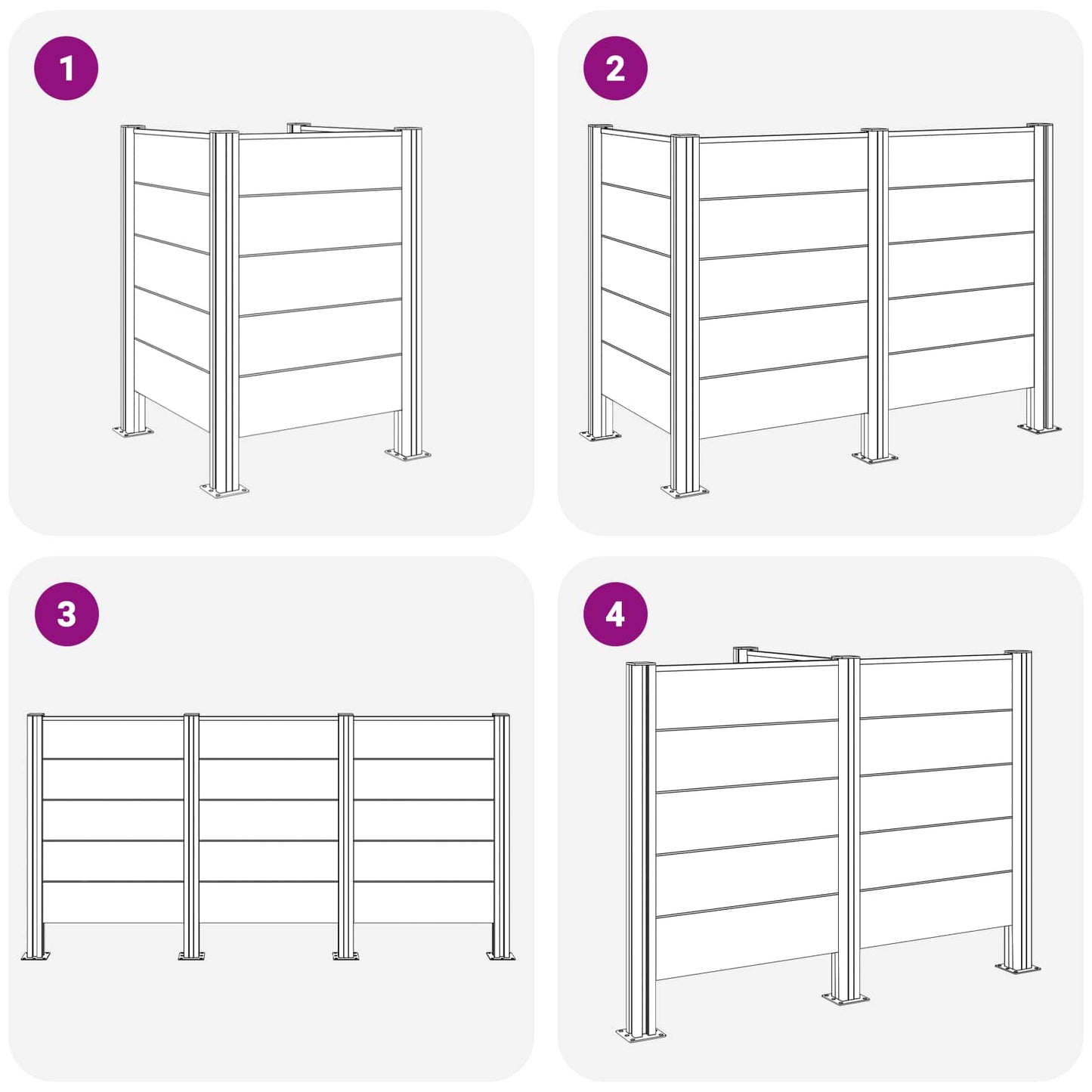 Recinzione Contenitore per Rifiuti Marrone 85 x 85 x 115 cm | homemem39