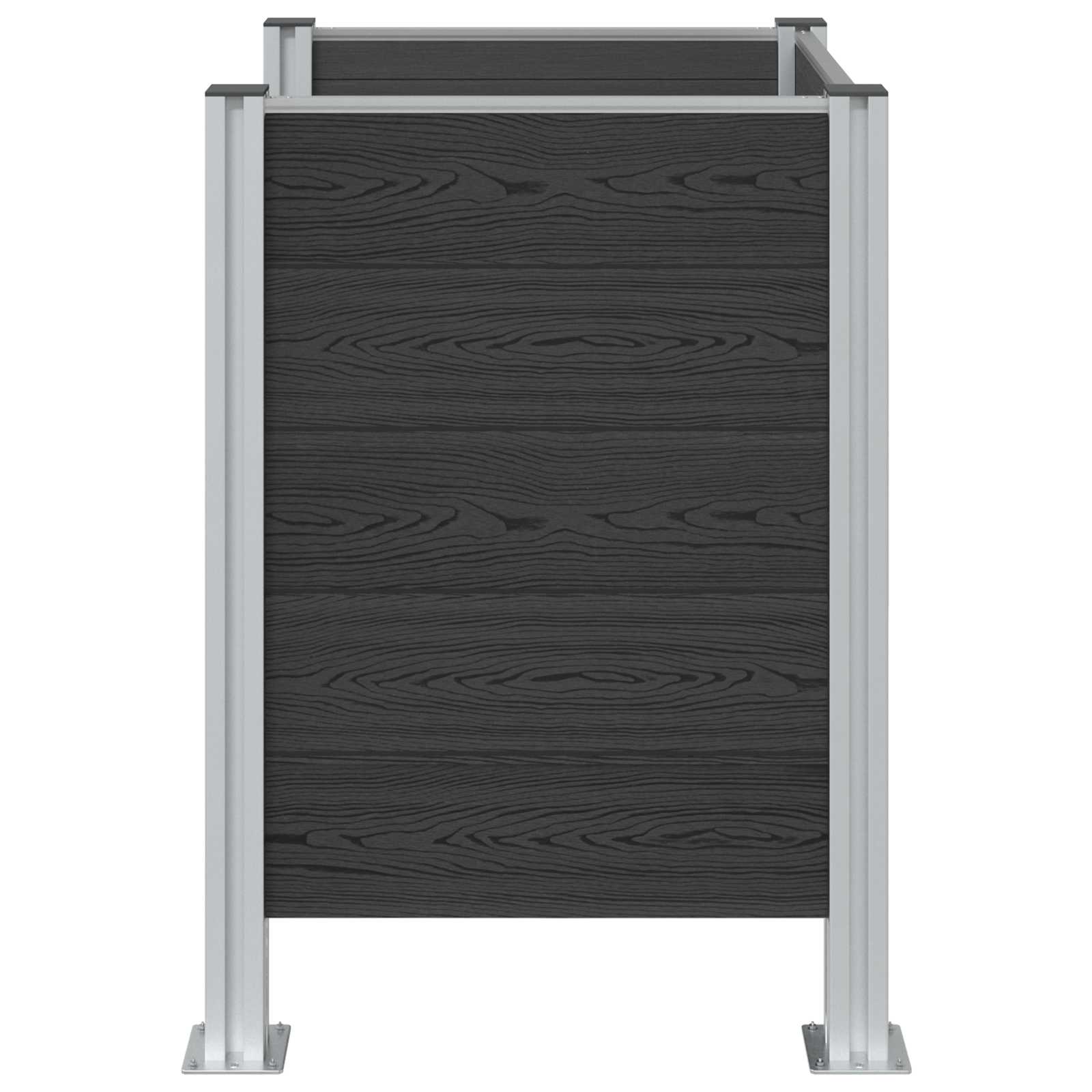 Recinzione Contenitore per Rifiuti Grigio 85 x 85 x 115 cm | homemem39