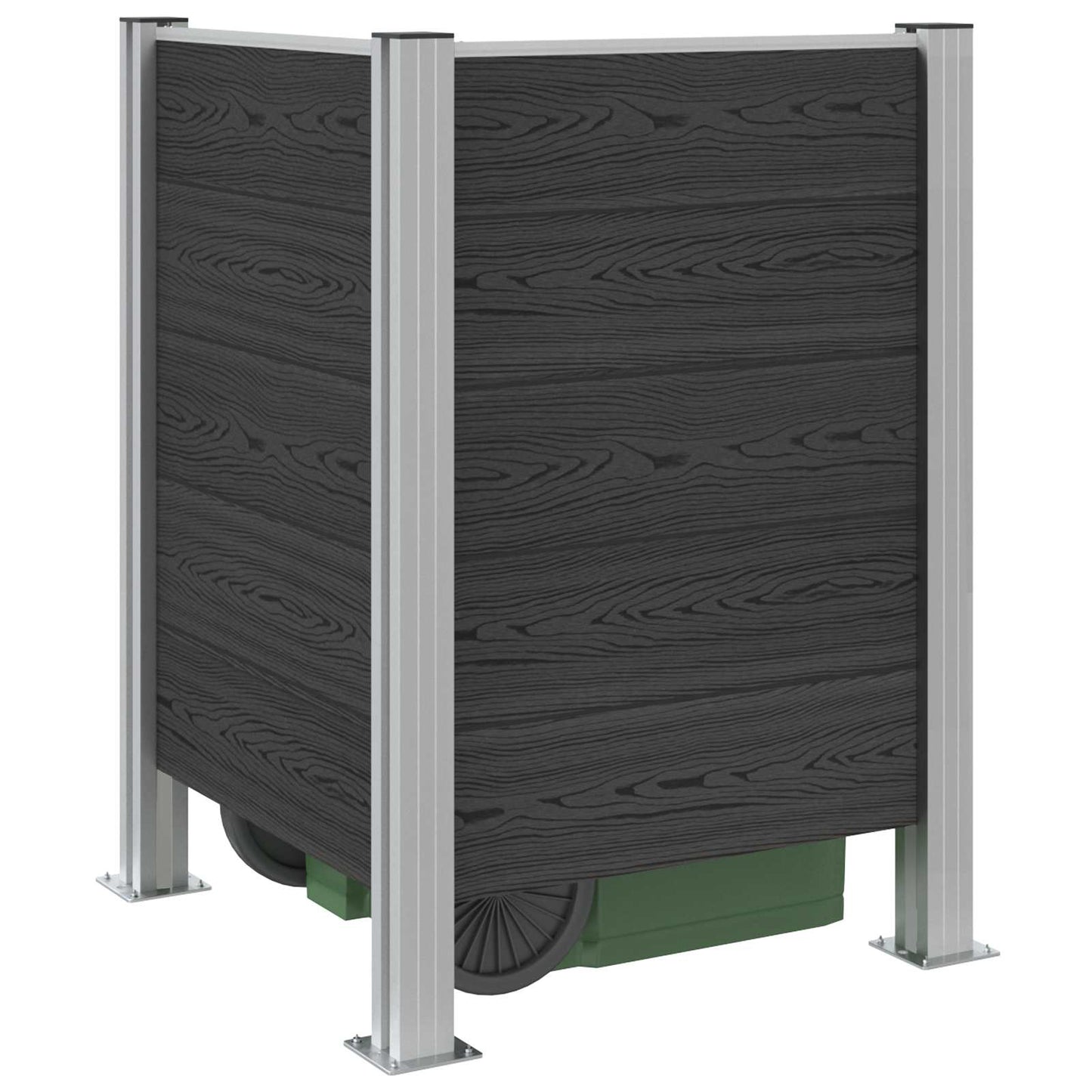 Recinzione Contenitore per Rifiuti Grigio 85 x 85 x 115 cm | homemem39