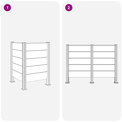 Recinzione Contenitore per Rifiuti Grigio 85 x 85 x 115 cm | homemem39