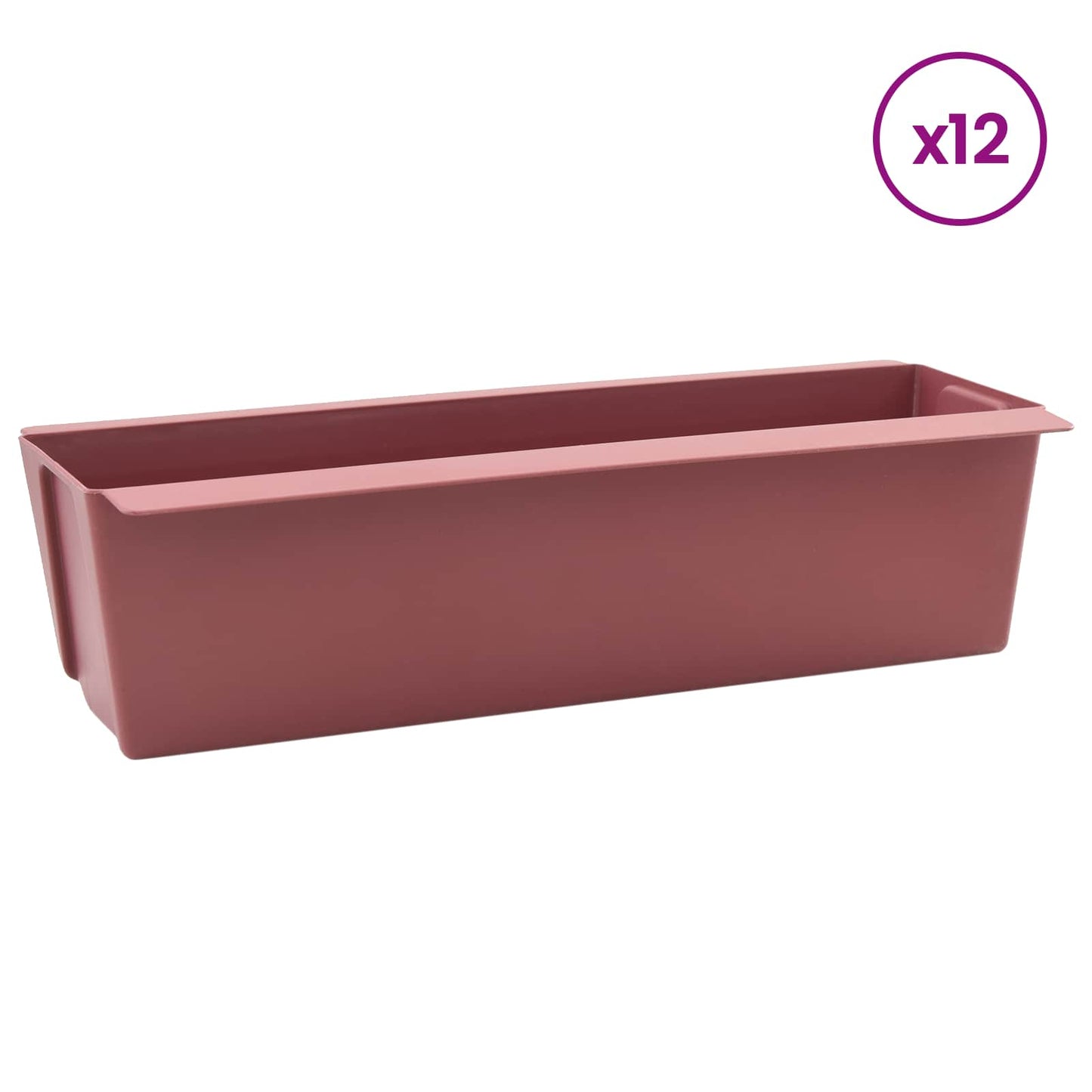 Fioriere per Euro pallet 12 pcs Marrone 36,5 x 14 x 9,5 cm | homemem39