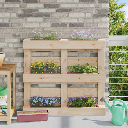Fioriere per Euro pallet 24 pcs Marrone 36 x 13,5 x 9,5 cm