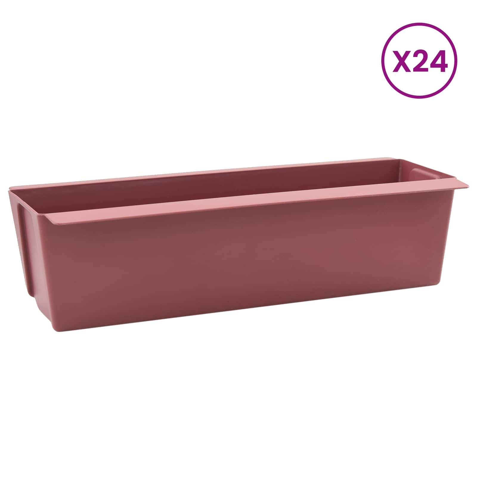 Fioriere per Euro pallet 24 pcs Marrone 36 x 13,5 x 9,5 cm | homemem39