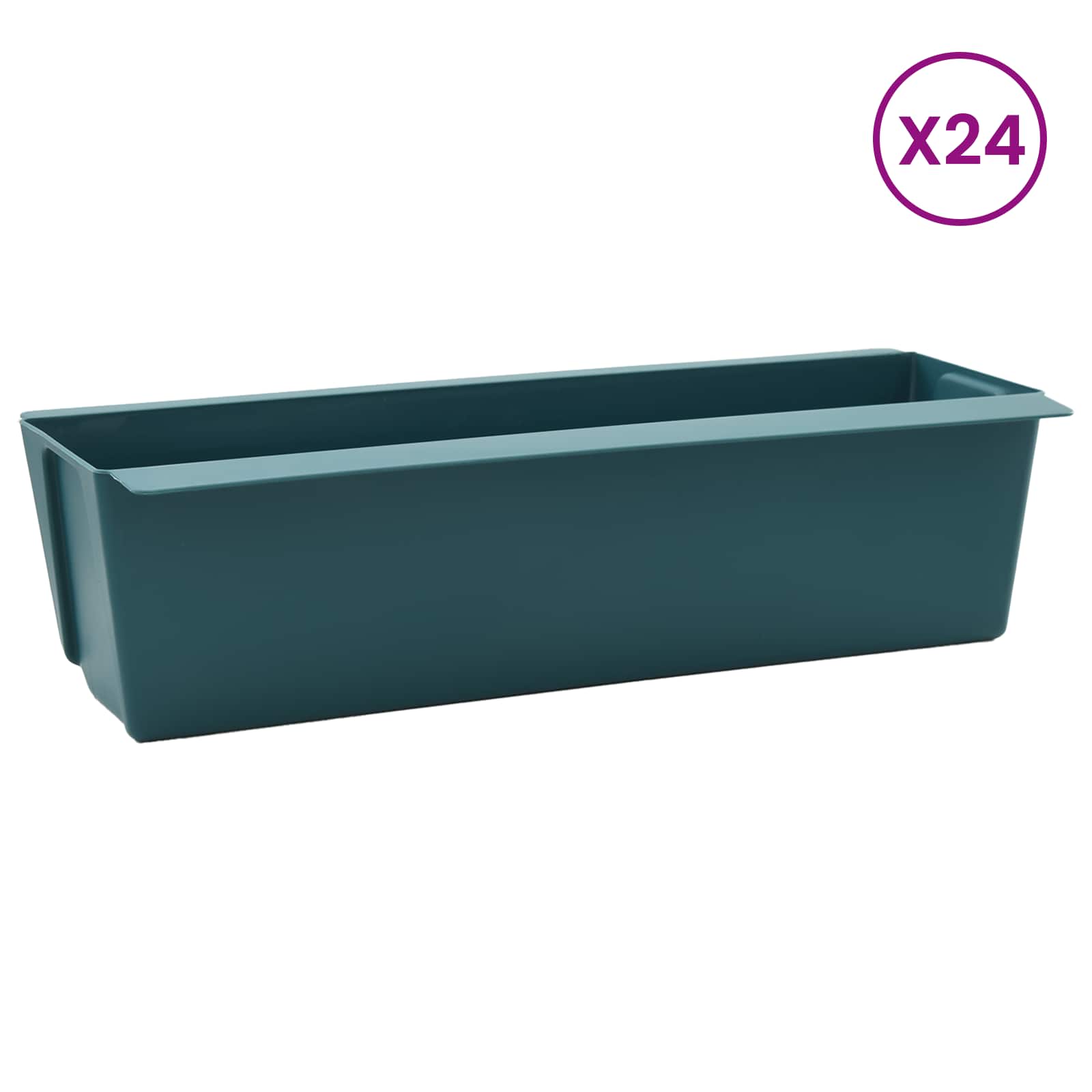 Fioriere per Euro pallet 24 pcs Verde 36 x 13,5 x 9,5 cm | homemem39
