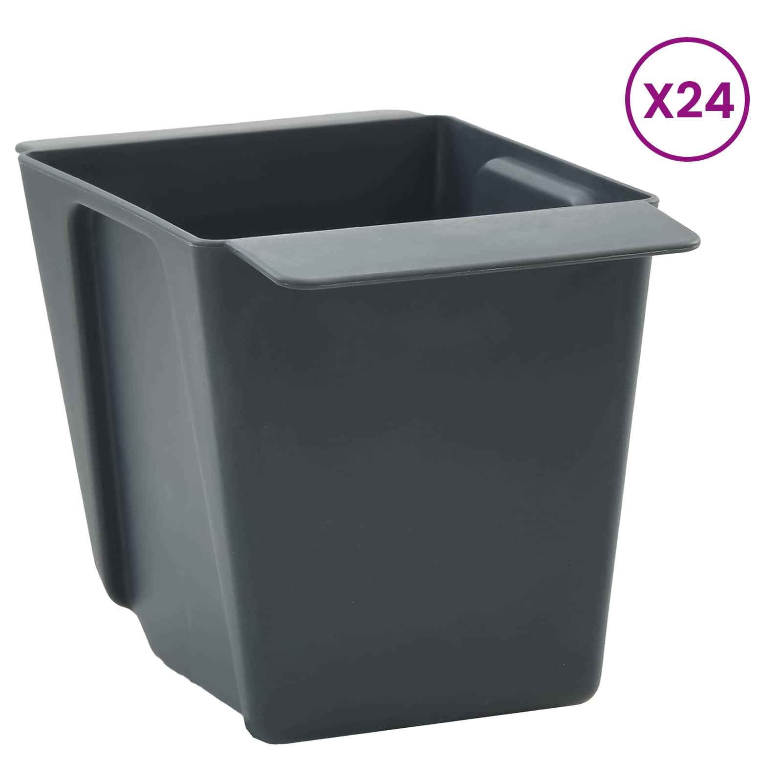 Fioriere per Euro pallet 12 pcs Grigio 13,5 x 9 x 9,5 cm | homemem39