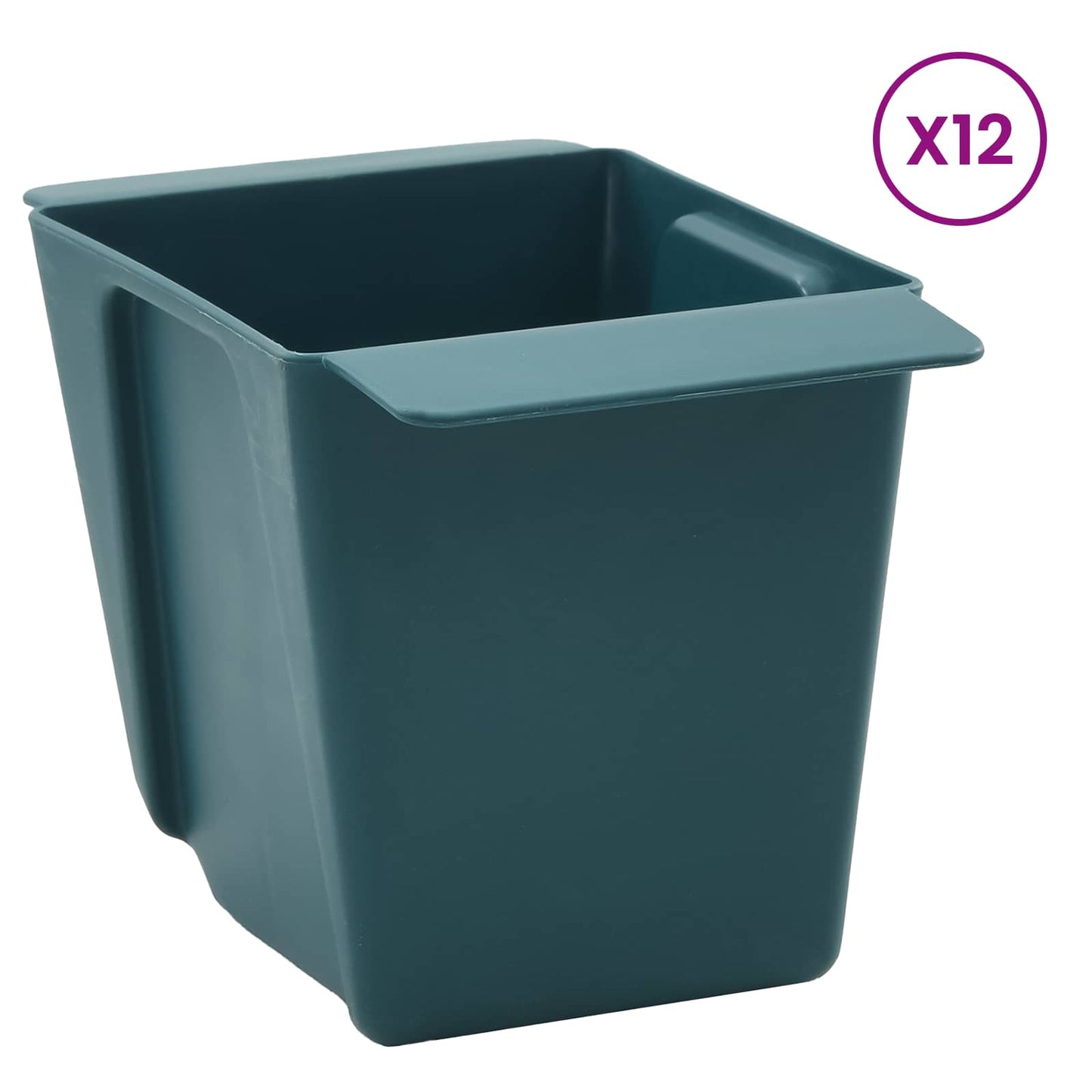 Fioriere per Euro pallet 12 pcs Verde 14 x 9 x 9,5 cm | homemem39