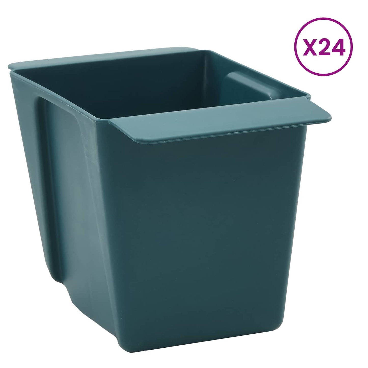 Fioriere per Euro pallet 24 pcs Verde 13,5 x 9 x 9,5 cm | homemem39