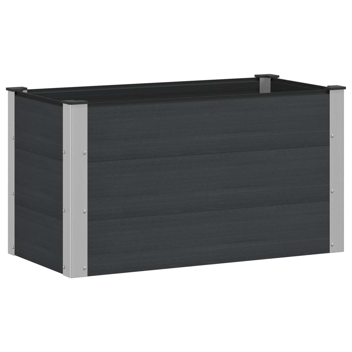 Letto rialzato da giardino Nero 100 x 50 x 54 cm | homemem39