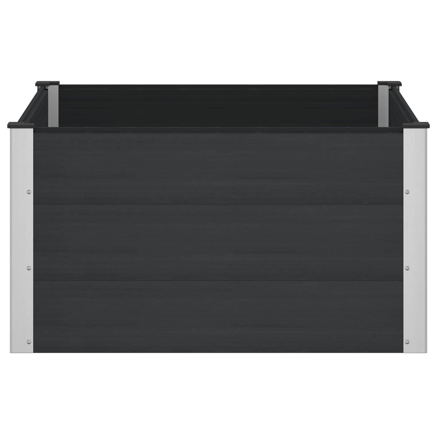 Letto rialzato da giardino Nero 100 x 100 x 54 cm | homemem39
