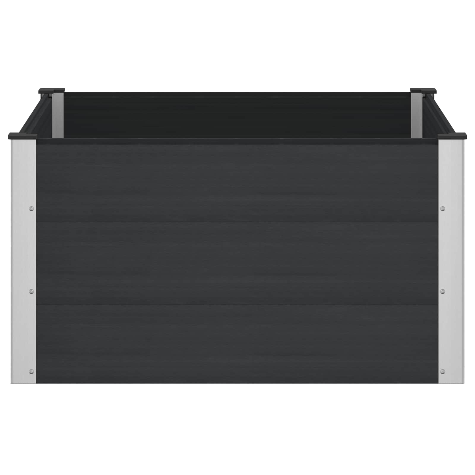Letto rialzato da giardino Nero 100 x 100 x 54 cm | homemem39
