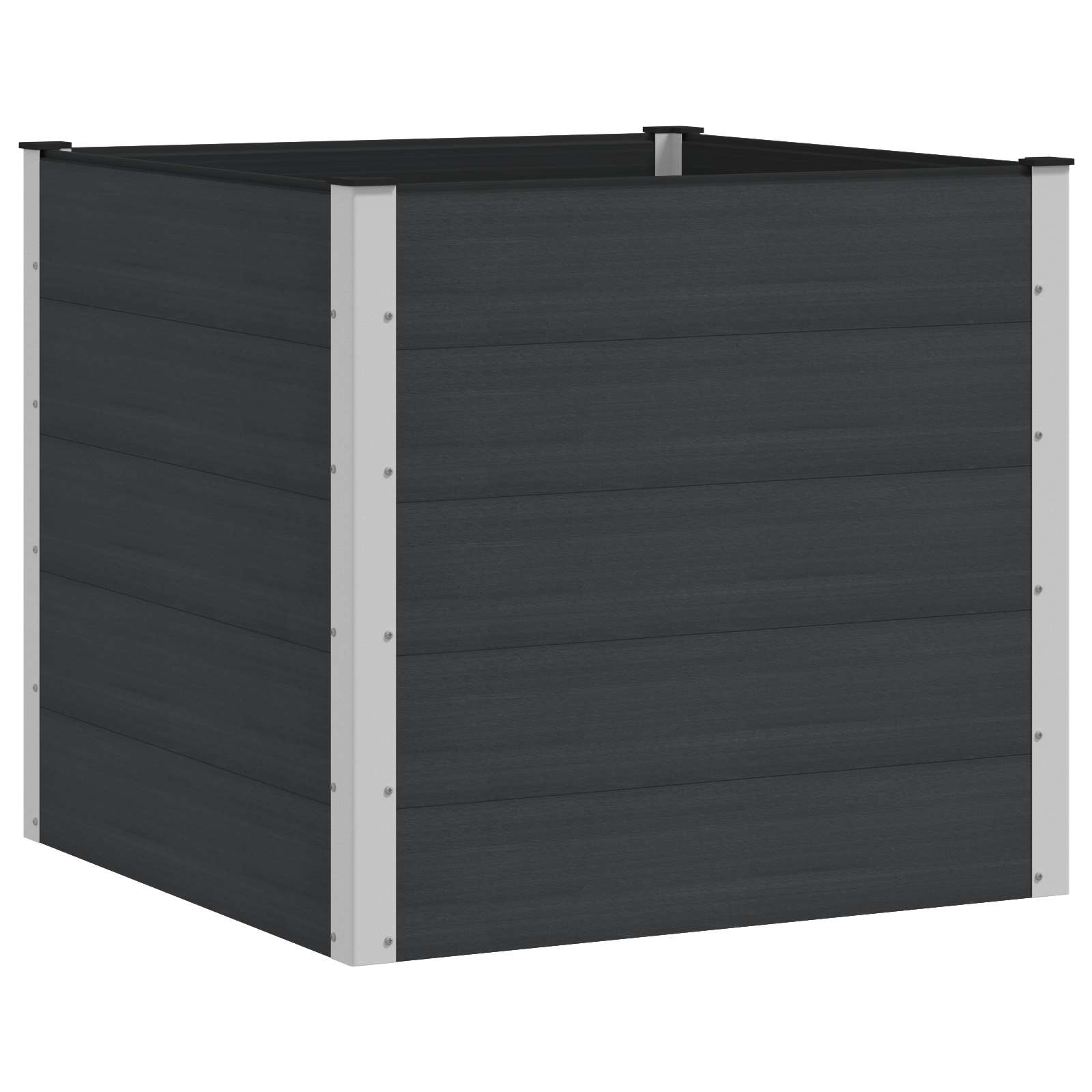 Letto rialzato da giardino Nero 100 x 100 x 91 cm | homemem39