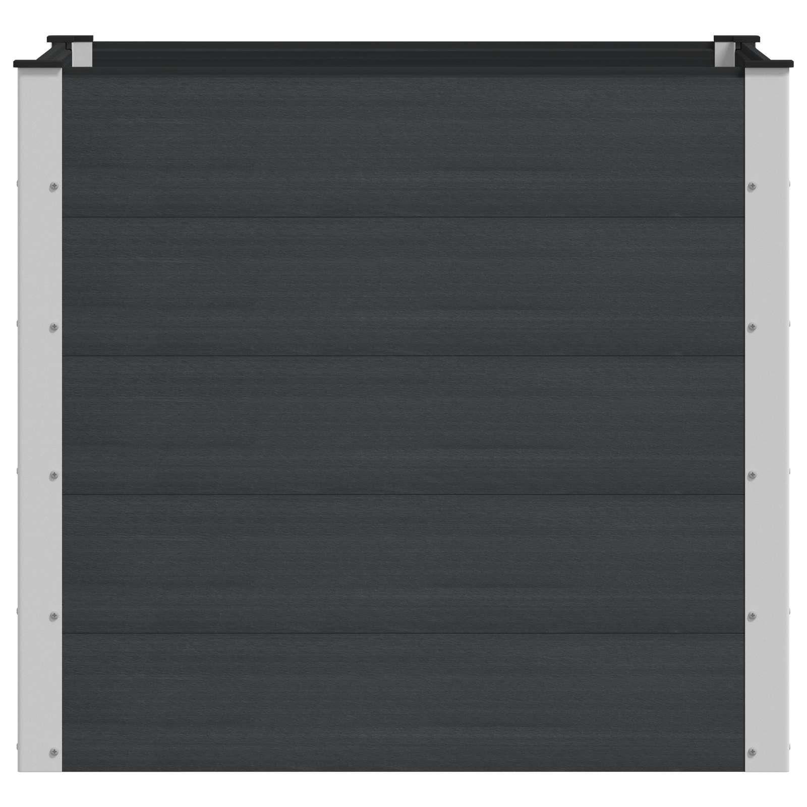 Letto rialzato da giardino Nero 100 x 100 x 91 cm | homemem39