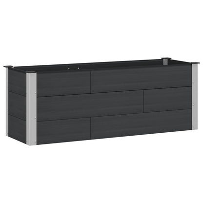 Letto rialzato da giardino Nero 150 x 50 x 54 cm | homemem39