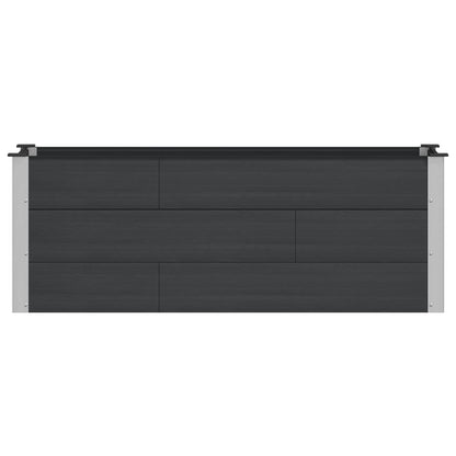 Letto rialzato da giardino Nero 150 x 50 x 54 cm | homemem39