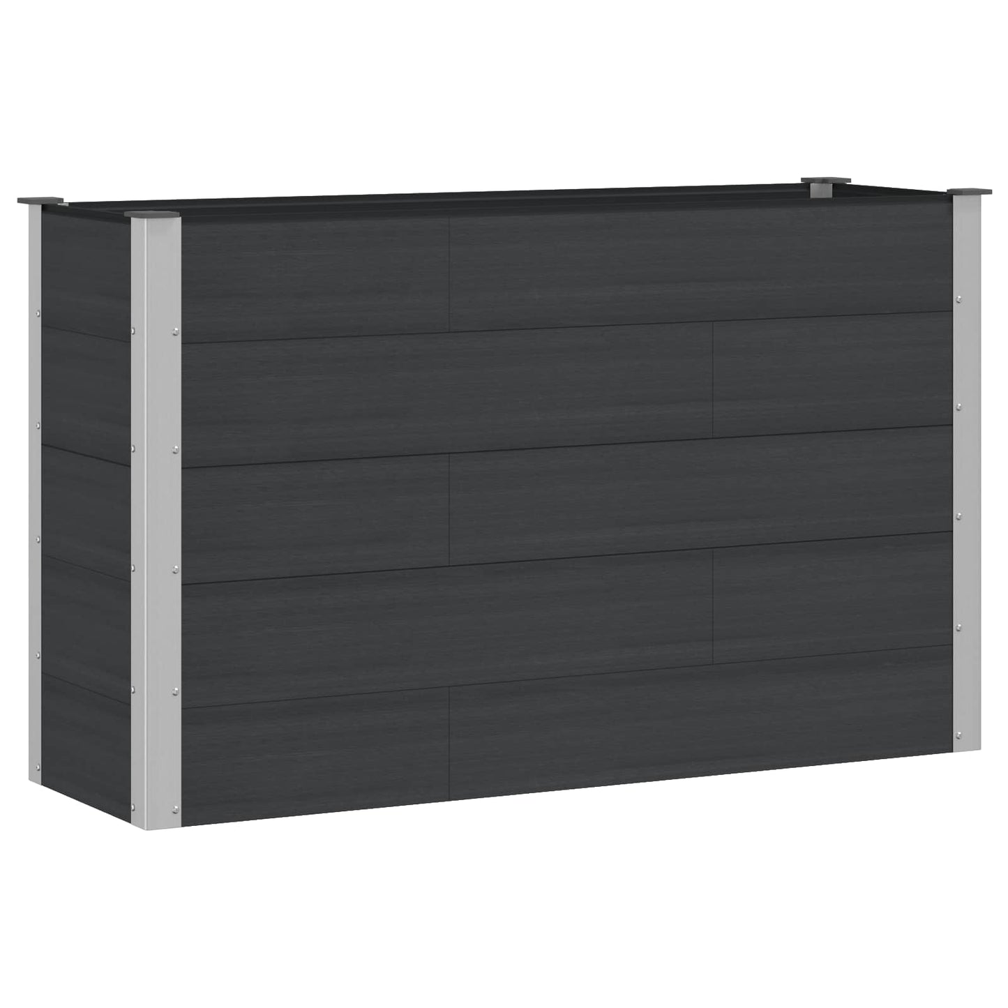Letto rialzato da giardino Nero 150 x 50 x 91 cm | homemem39