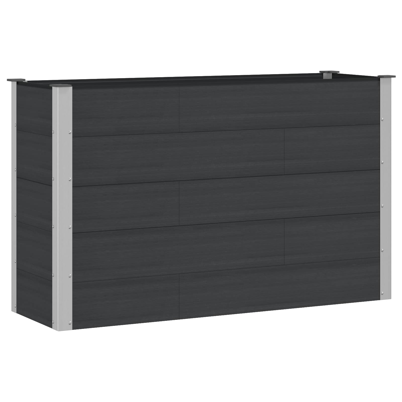 Letto rialzato da giardino Nero 150 x 50 x 91 cm | homemem39