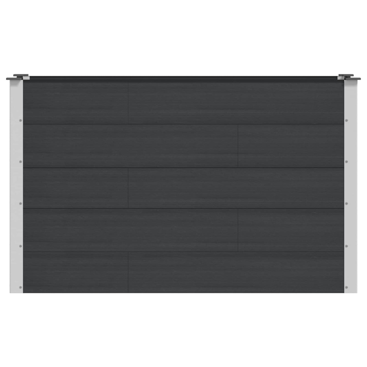 Letto rialzato da giardino Nero 150 x 50 x 91 cm | homemem39