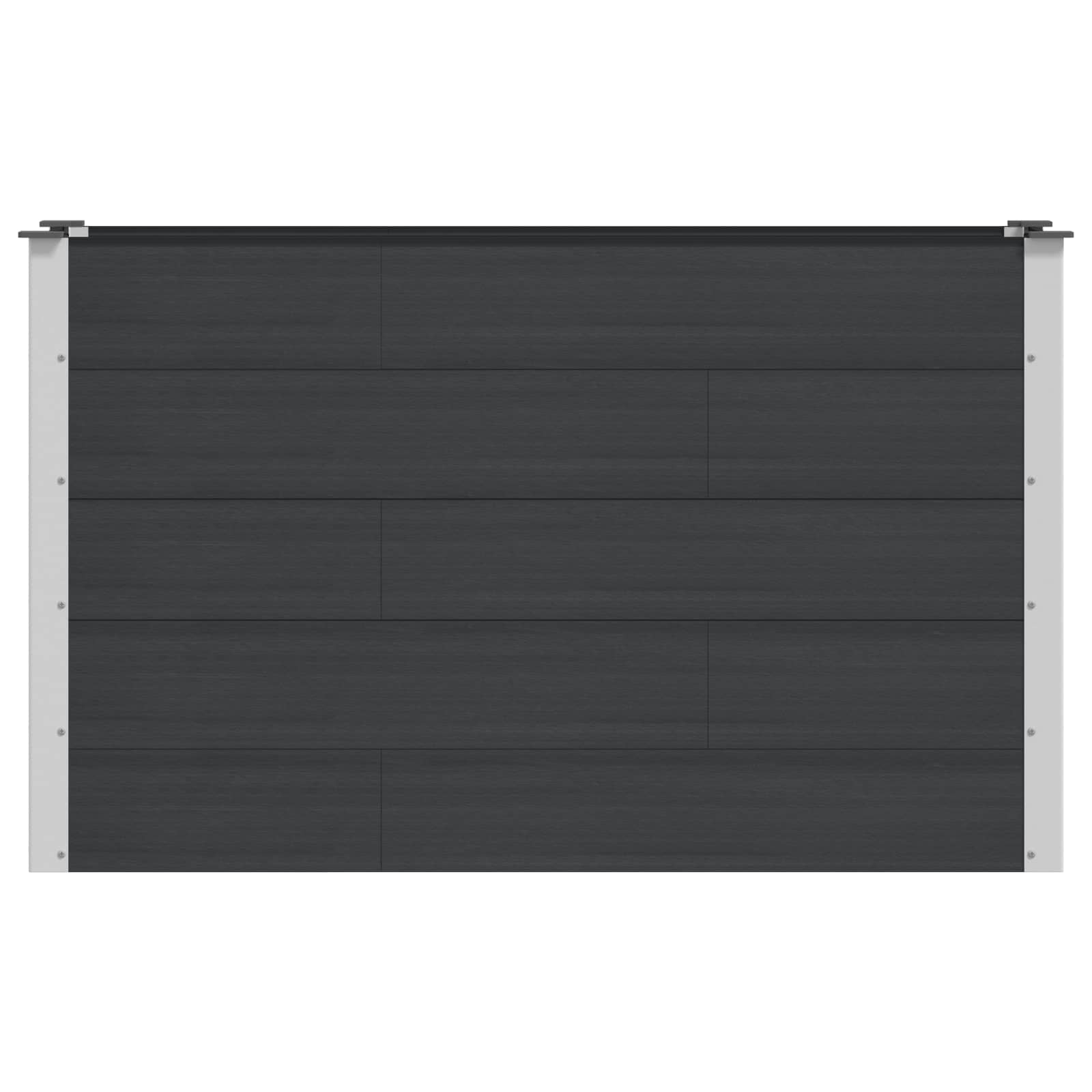 Letto rialzato da giardino Nero 150 x 50 x 91 cm | homemem39