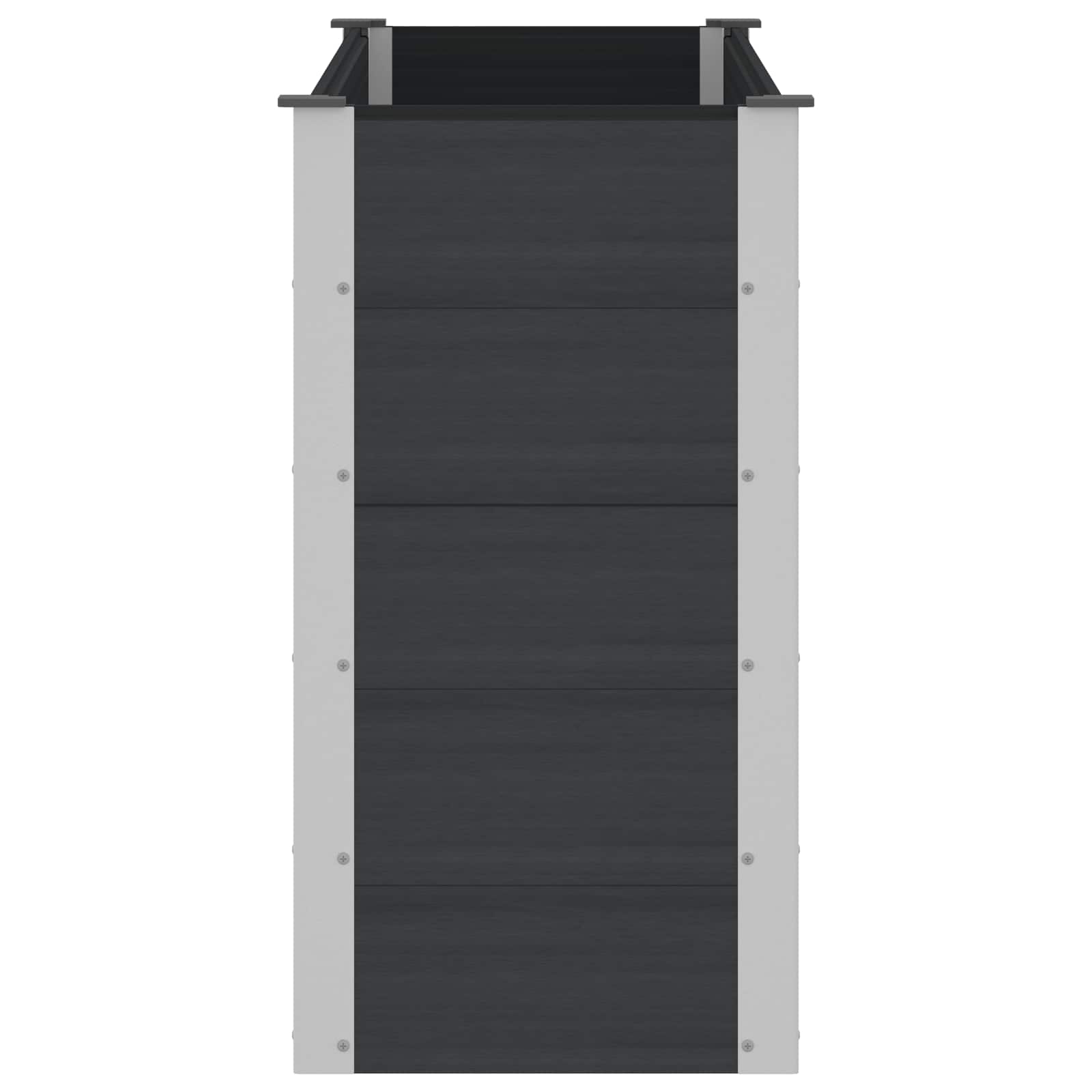 Letto rialzato da giardino Nero 150 x 50 x 91 cm | homemem39