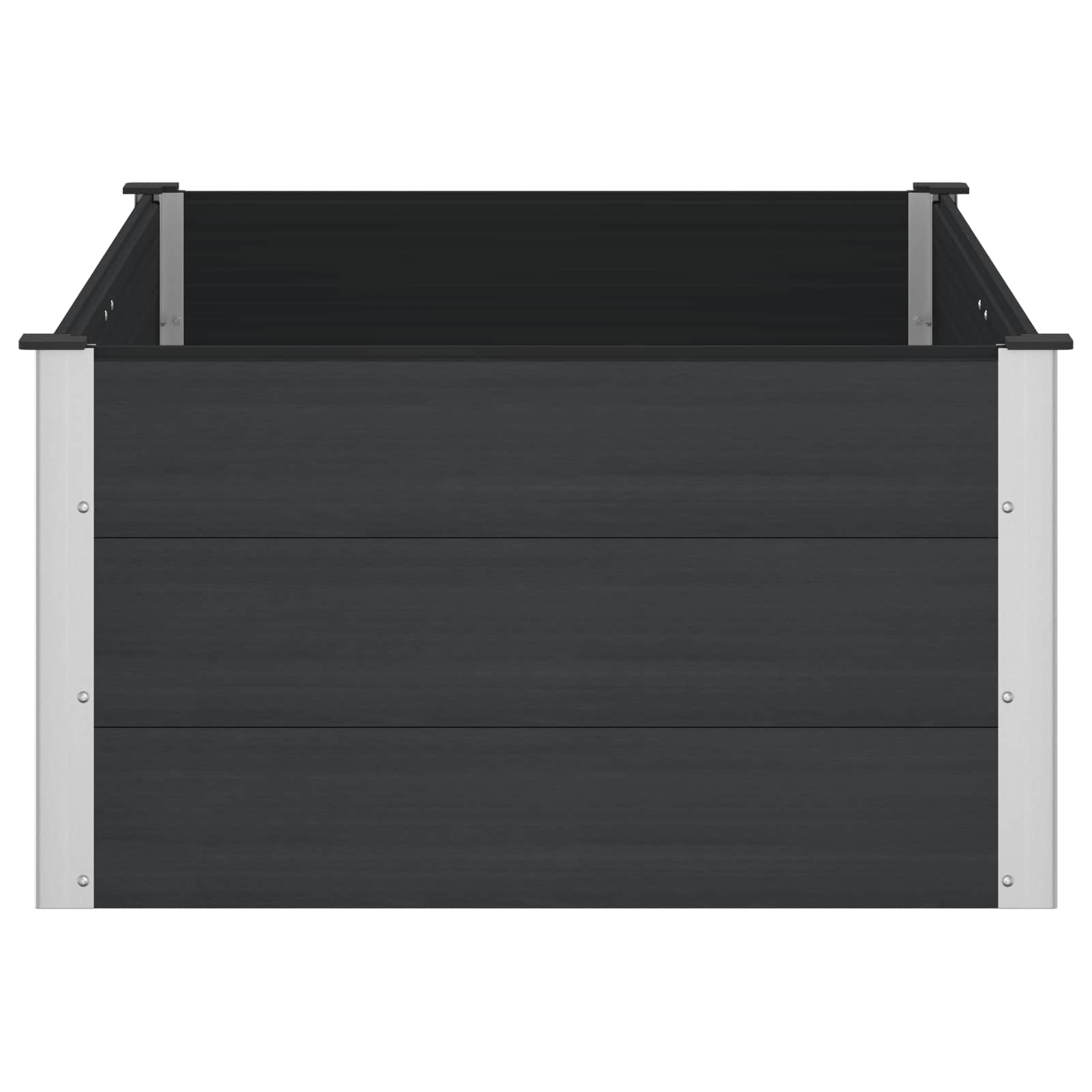 Letto rialzato da giardino Nero 150 x 100 x 54 cm | homemem39