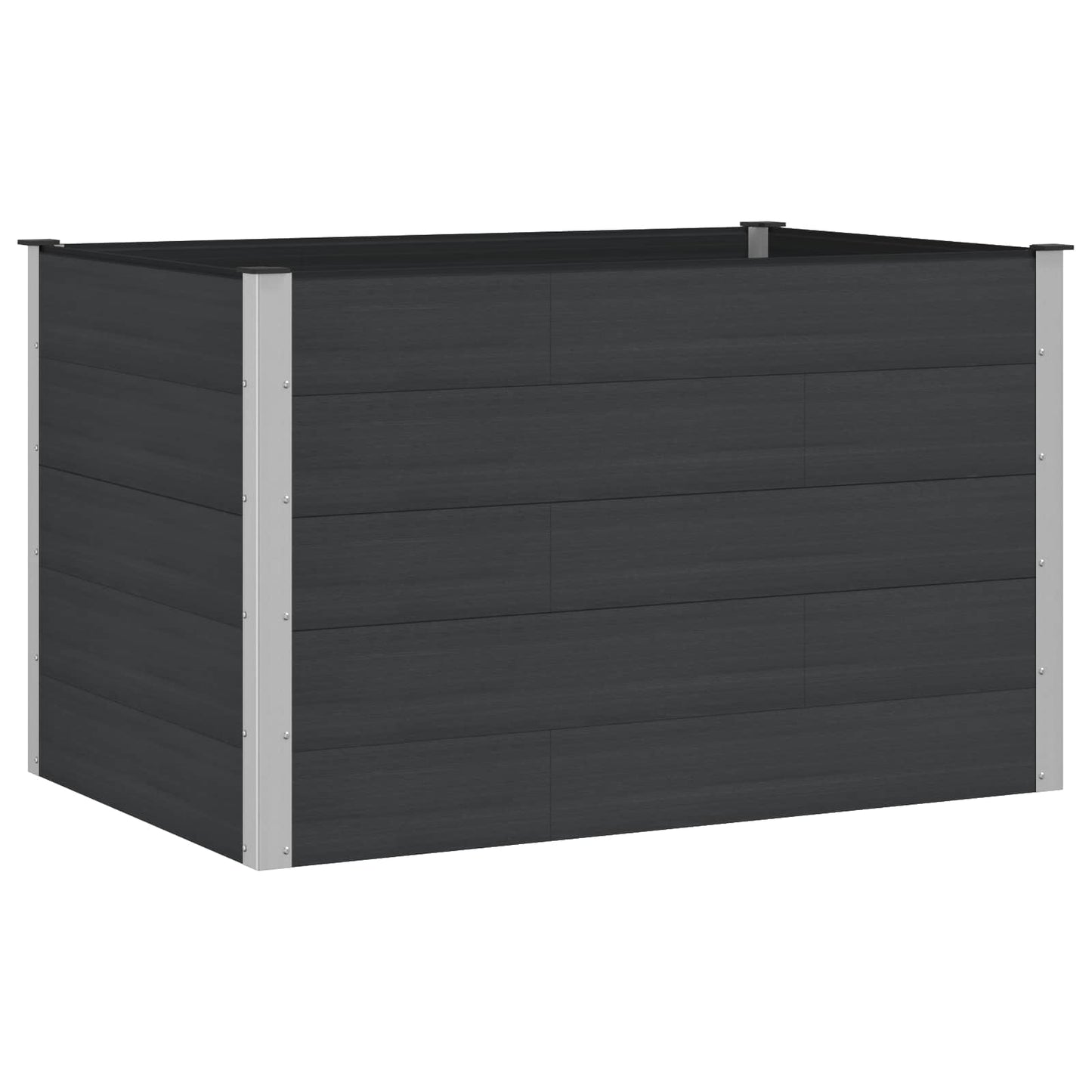 Letto rialzato da giardino Nero 150 x 100 x 91 cm | homemem39