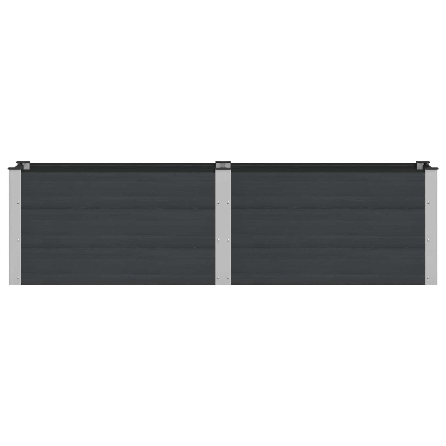 Letto rialzato da giardino Nero 200 x 50 x 54 cm | homemem39