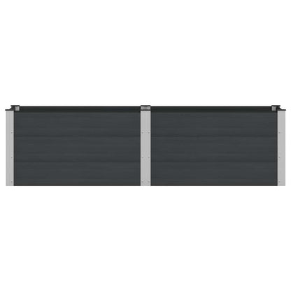 Letto rialzato da giardino Nero 200 x 50 x 54 cm | homemem39