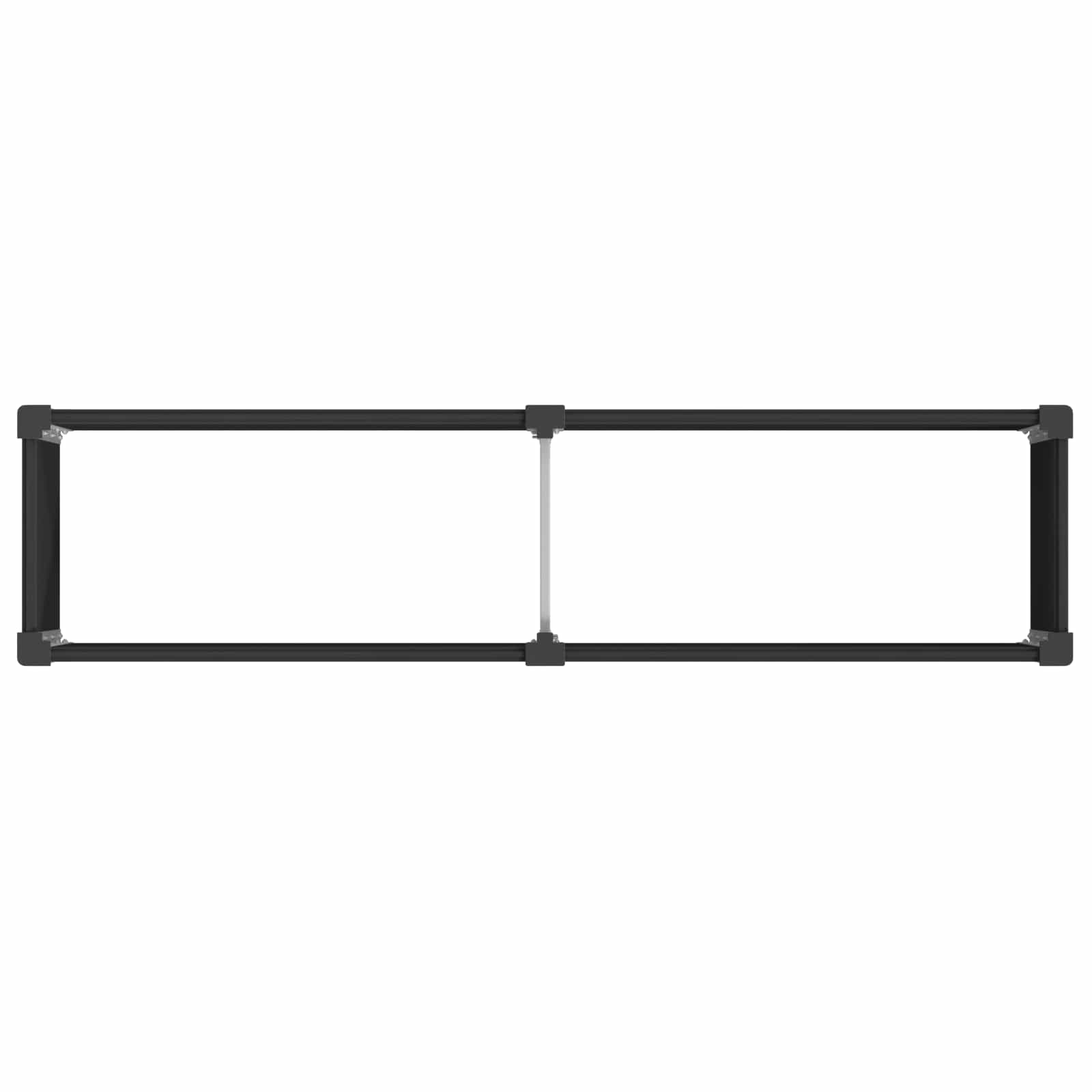 Letto rialzato da giardino Nero 200 x 50 x 54 cm | homemem39