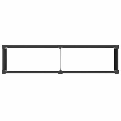 Letto rialzato da giardino Nero 200 x 50 x 54 cm | homemem39