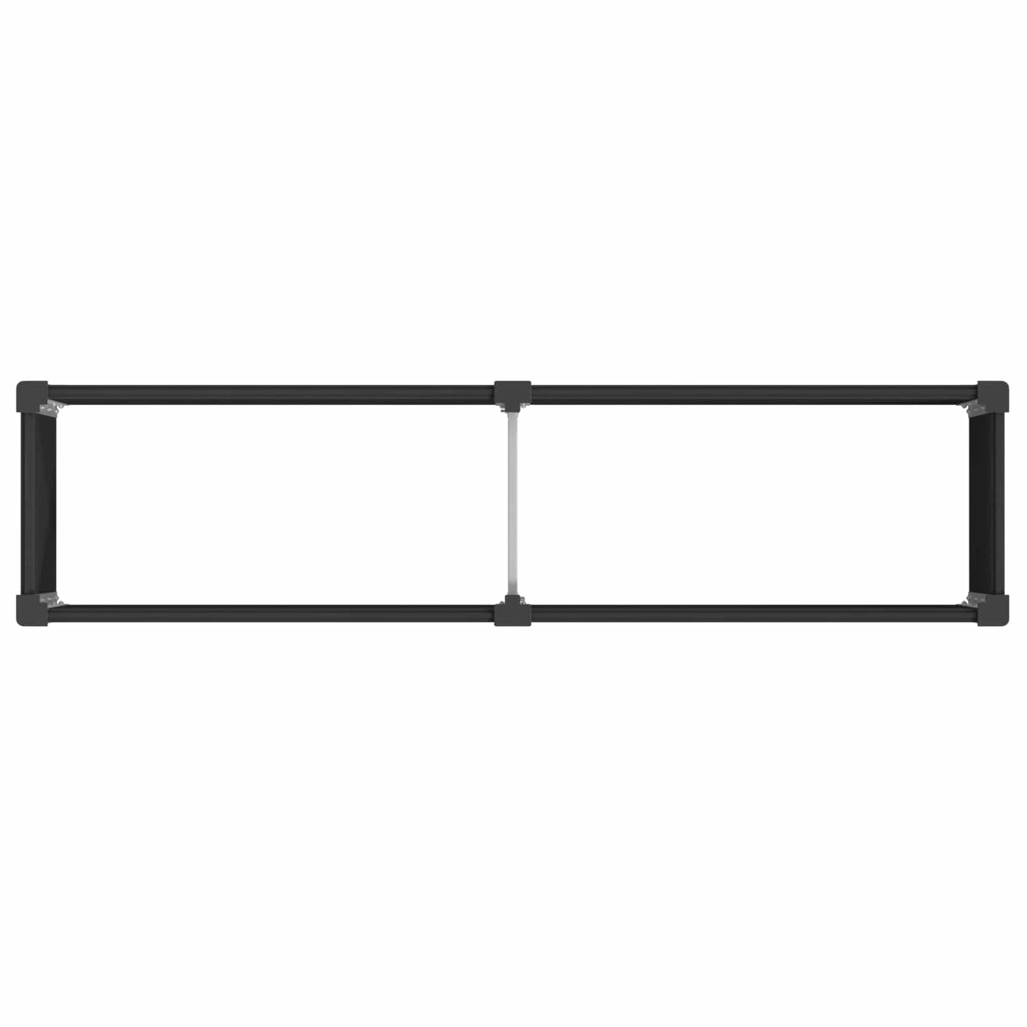 Letto rialzato da giardino Nero 200 x 50 x 91 cm | homemem39