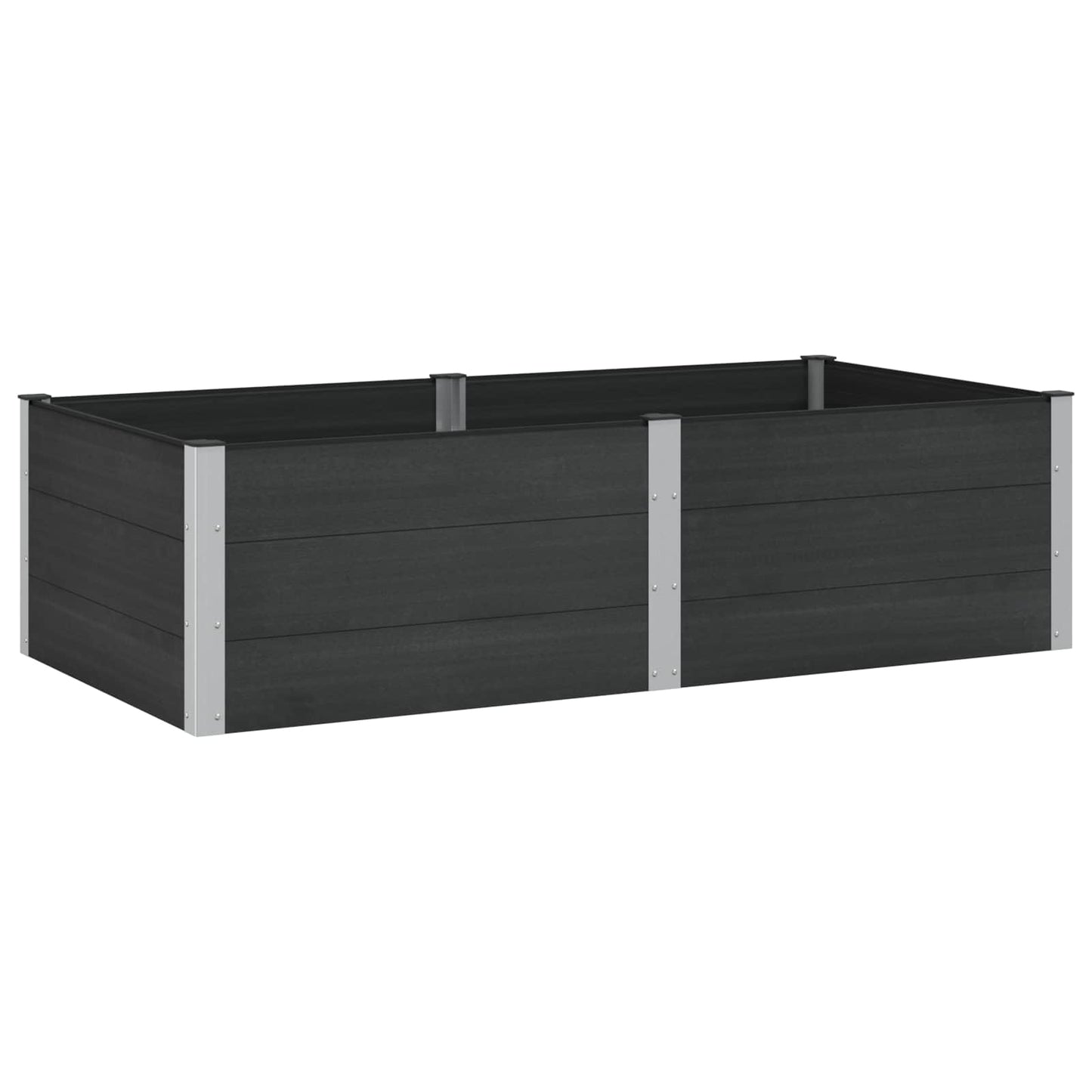 Letto rialzato da giardino Nero 200 x 100 x 54 cm | homemem39