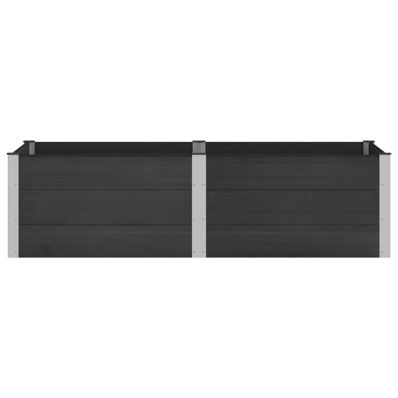 Letto rialzato da giardino Nero 200 x 100 x 54 cm | homemem39