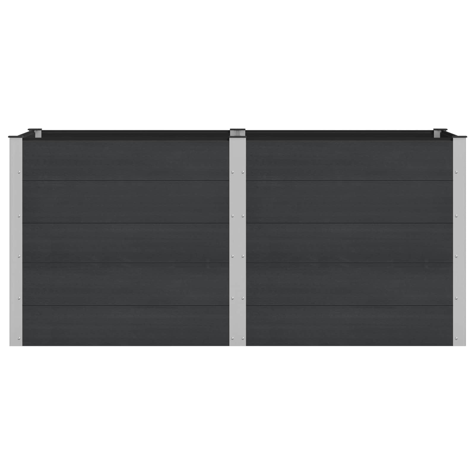 Letto rialzato da giardino Nero 200 x 100 x 91 cm | homemem39