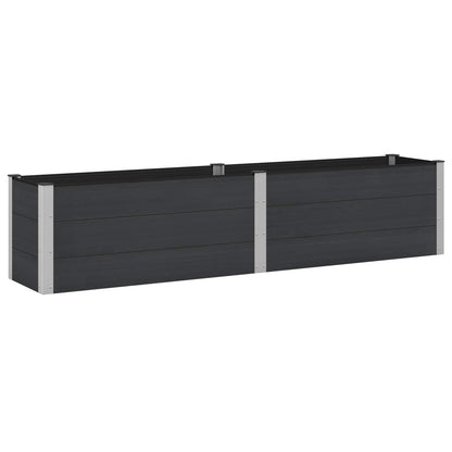 Letto rialzato da giardino Nero 250 x 50 x 54 cm | homemem39