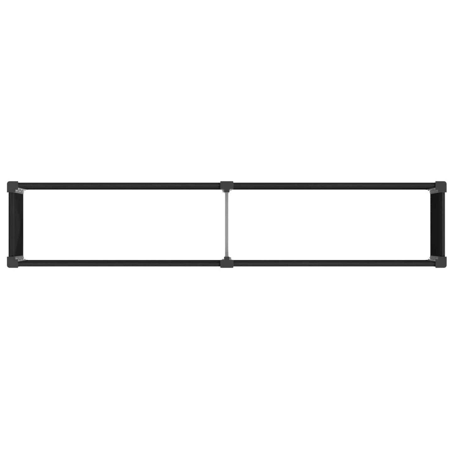 Letto rialzato da giardino Nero 250 x 50 x 54 cm | homemem39