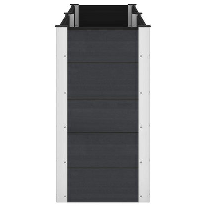 Letto rialzato da giardino Nero 250 x 50 x 91 cm | homemem39