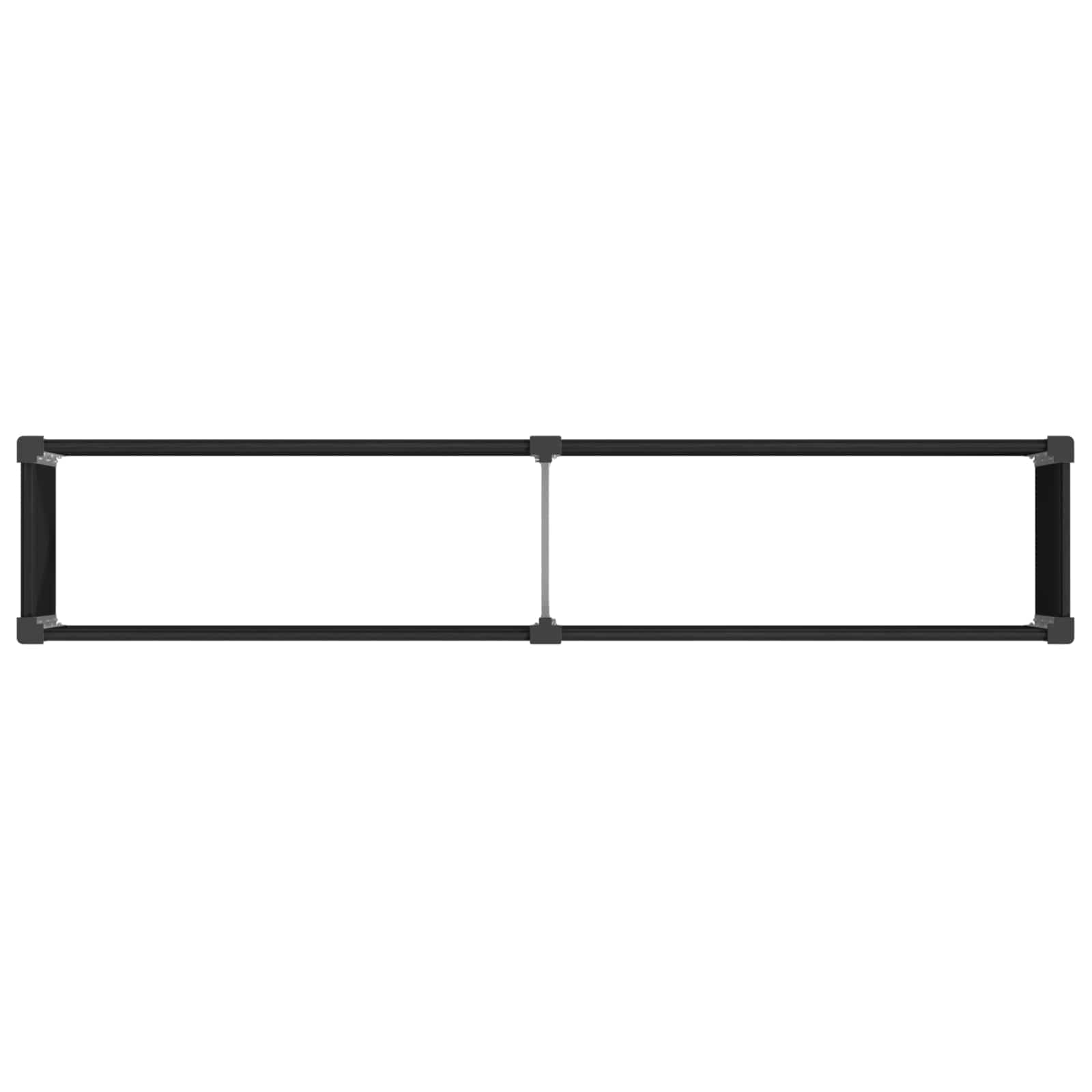 Letto rialzato da giardino Nero 250 x 50 x 91 cm | homemem39