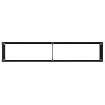 Letto rialzato da giardino Nero 250 x 50 x 91 cm | homemem39