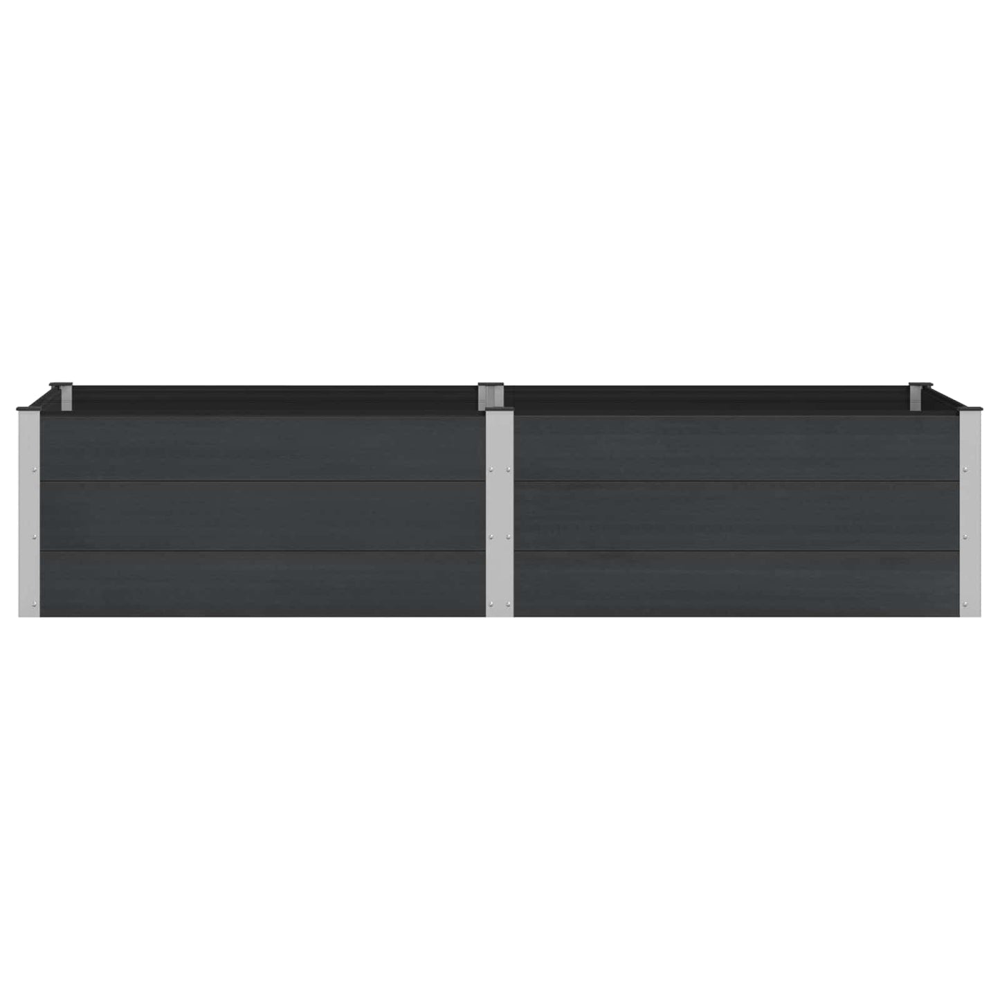 Letto rialzato da giardino Nero 250 x 100 x 54 cm | homemem39