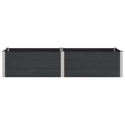 Letto rialzato da giardino Nero 250 x 100 x 54 cm | homemem39