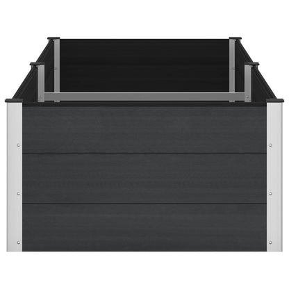 Letto rialzato da giardino Nero 250 x 100 x 54 cm | homemem39