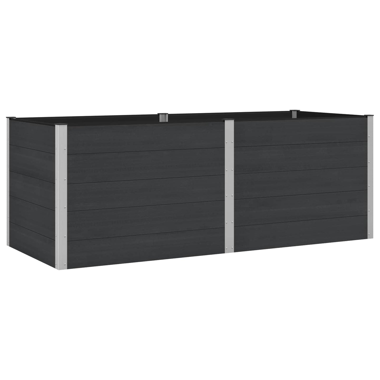 Letto rialzato da giardino Nero 250 x 100 x 91 cm | homemem39