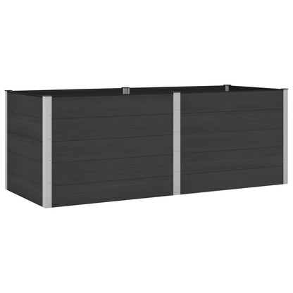 Letto rialzato da giardino Nero 250 x 100 x 91 cm | homemem39