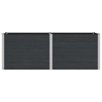 Letto rialzato da giardino Nero 250 x 100 x 91 cm | homemem39