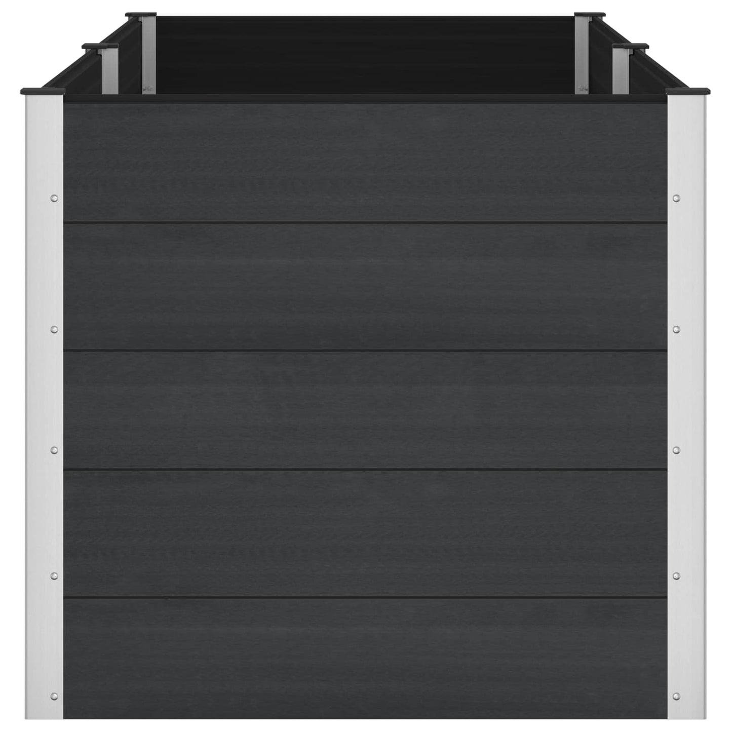 Letto rialzato da giardino Nero 250 x 100 x 91 cm | homemem39