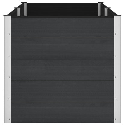 Letto rialzato da giardino Nero 250 x 100 x 91 cm | homemem39
