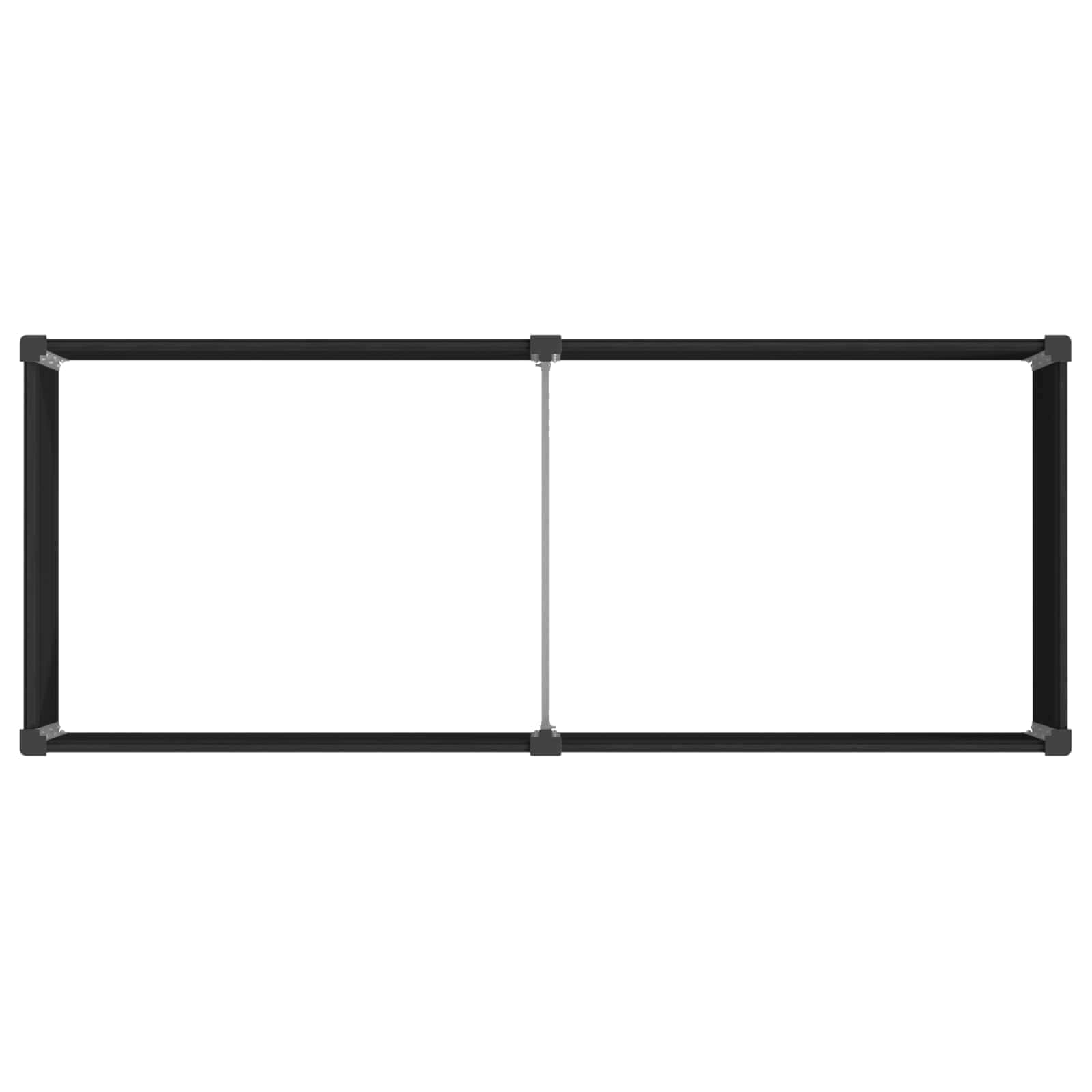 Letto rialzato da giardino Nero 250 x 100 x 91 cm | homemem39
