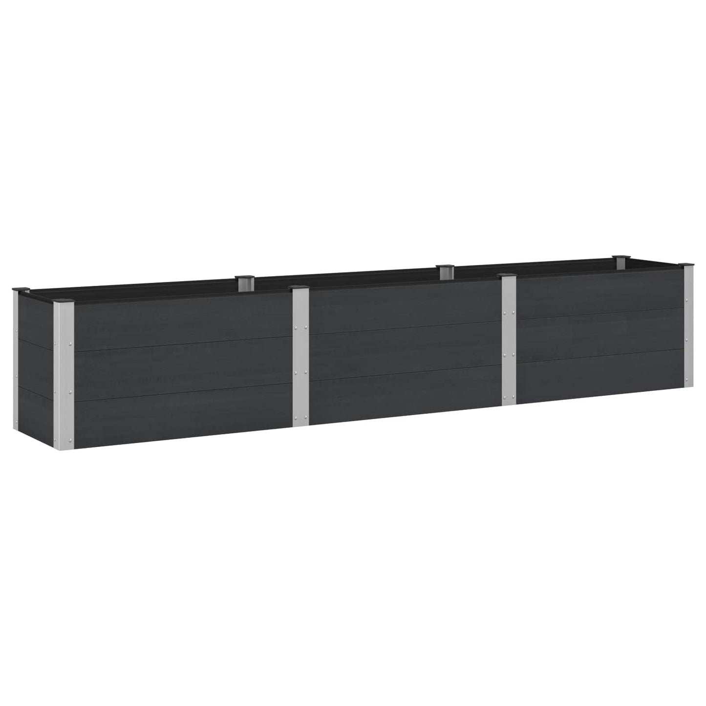 Letto rialzato da giardino Nero 300 x 50 x 54 cm | homemem39