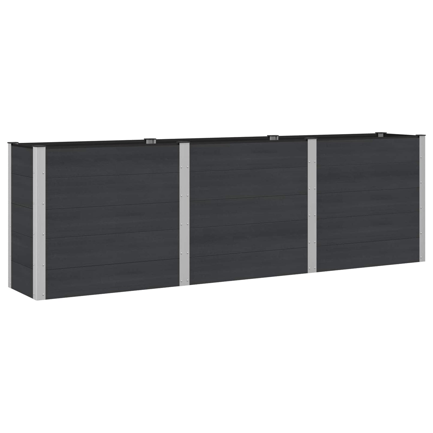Letto rialzato da giardino Nero 300 x 50 x 91 cm | homemem39