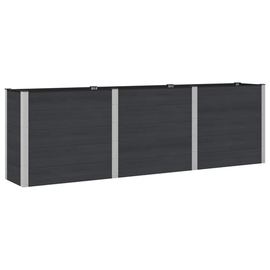 Letto rialzato da giardino Nero 300 x 50 x 91 cm | homemem39